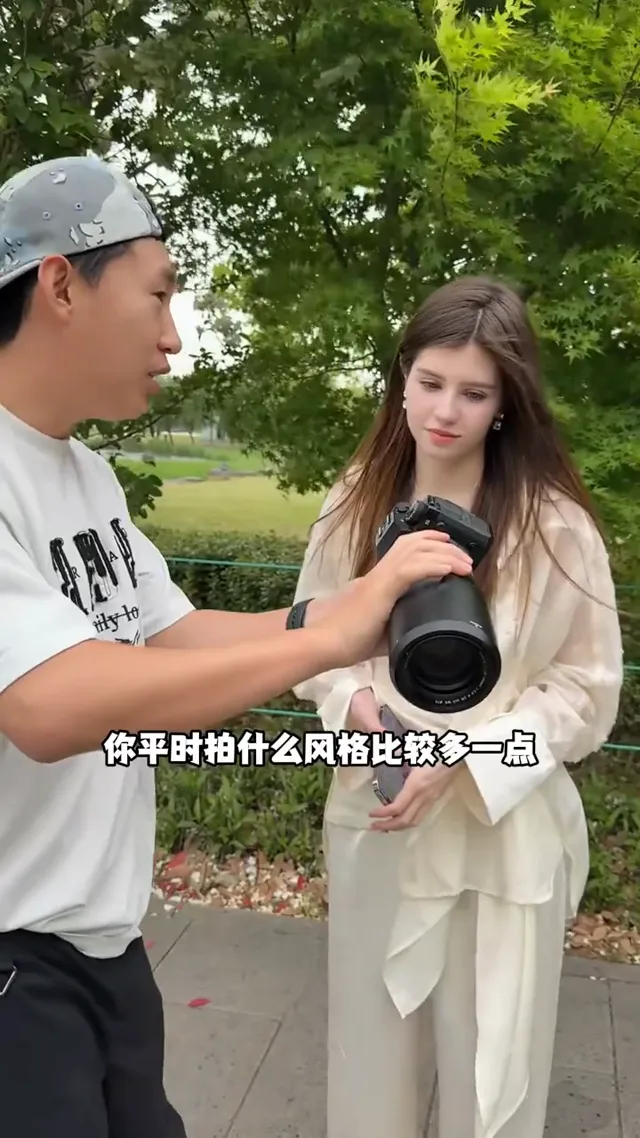 白俄混血美女的五官果然优秀！ #reels #创意摄影 #magic
