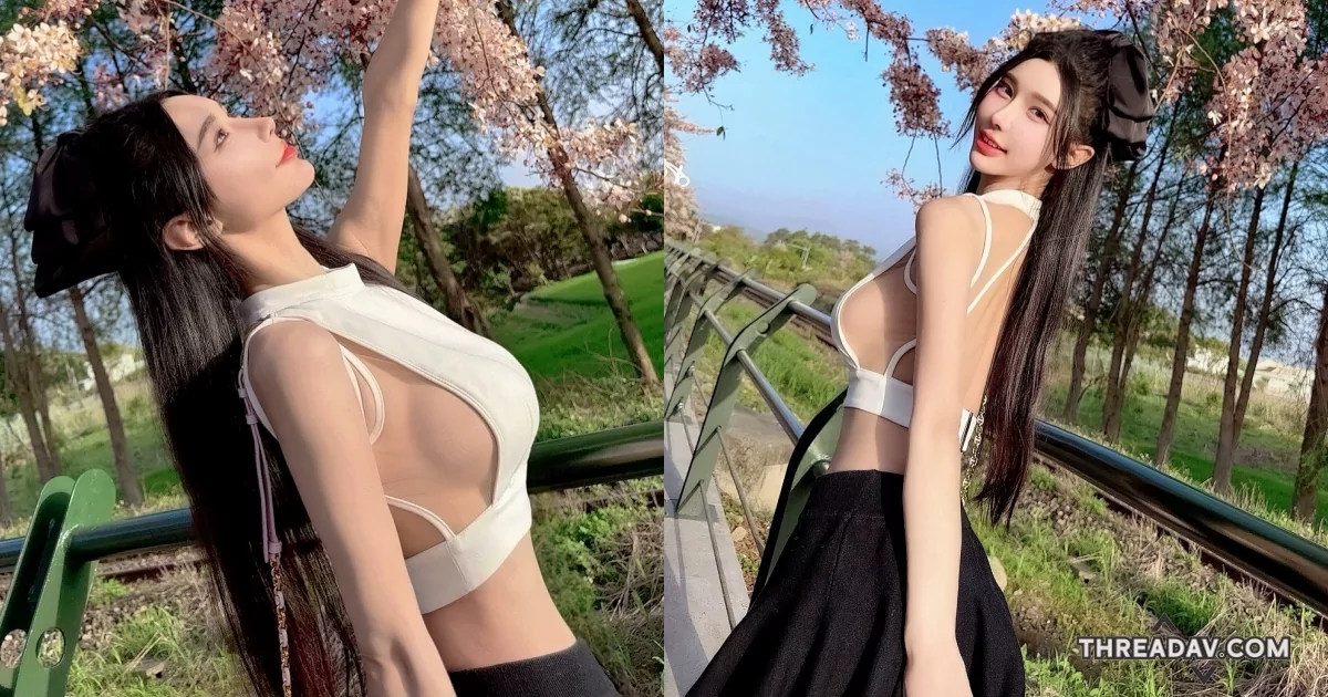 性感尤物「夢夢」透視裝露半粒巨乳，賞櫻時不可錯過！ - 網路美女