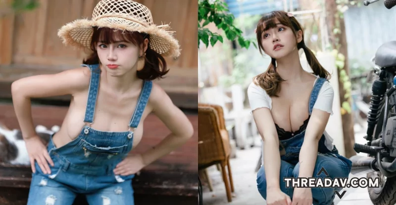 「HANHAN」淘氣正妹充氣吊帶褲，男人必看「兇猛奶量」！