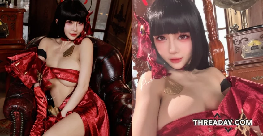 《安希Anxi》爆乳莉央造型火爆登場，網友驚呼：「以為沒穿！」