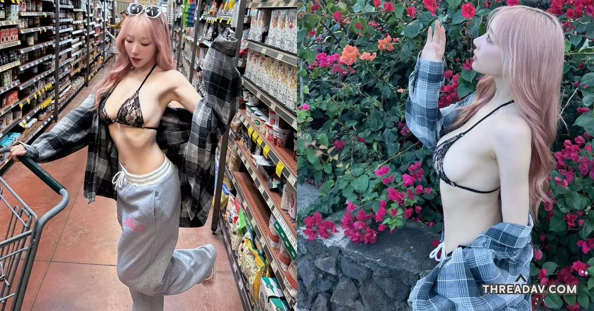 超兇猛H杯神乳正妹「小宵虎南」內衣逛超市，風格狂放！ - 網路美女