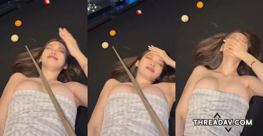 【震撼影片】女神躺桌成人體架桿器！超穩手感一桿進洞不是問題