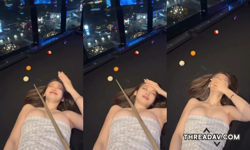 【震撼影片】女神躺桌成人體架桿器！超穩手感一桿進洞不是問題