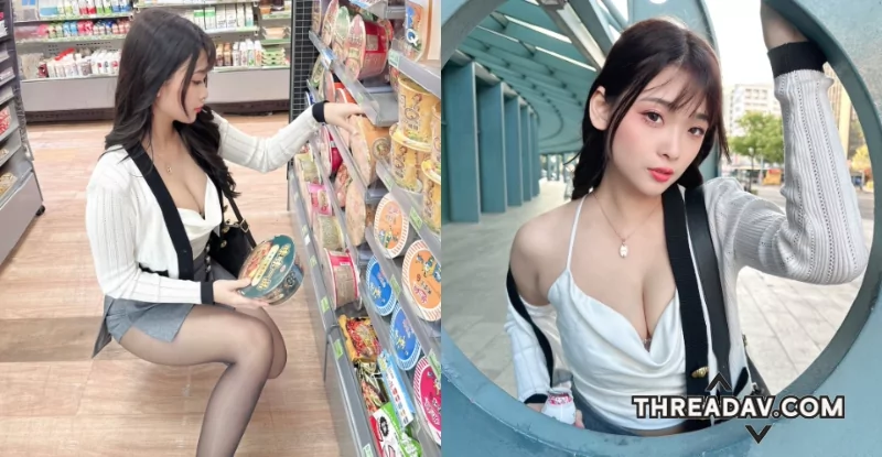 【爆紅美女】正妹「露露咪」親送泡麵，深美乳溝讓粉絲瘋狂！