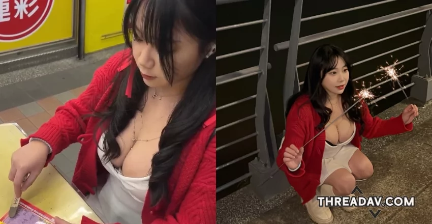 過年必備！正妹爆乳刮刮樂求發財，8秒晃奶影片引爆網友狂熱 - 網路美女