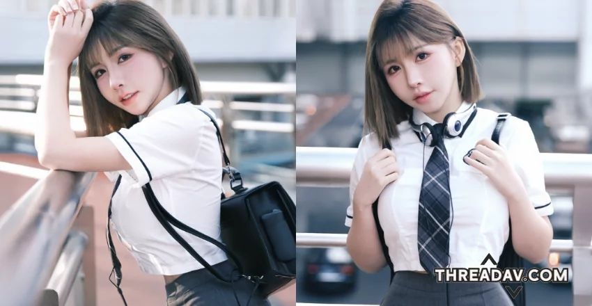 學生制服巨乳風采：小隻馬美女展示逆齡魅力，網友驚艷！