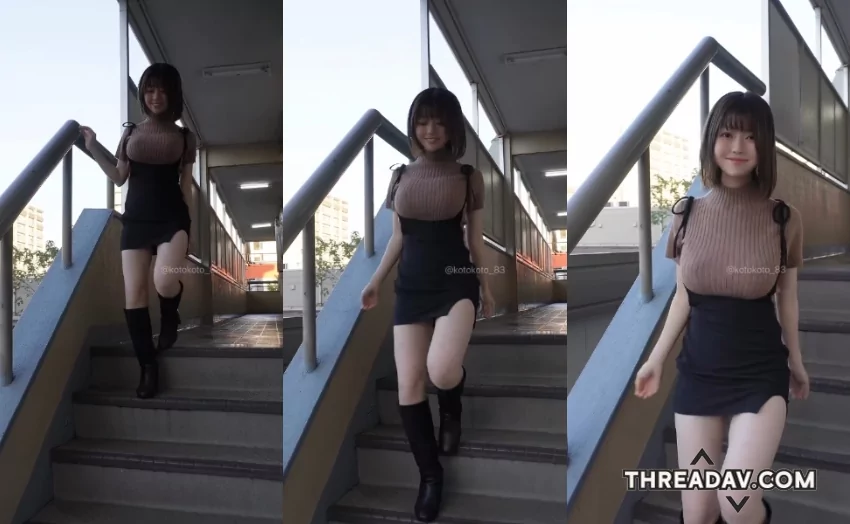 太震了！巨乳小隻馬護理師3秒下樓梯短影片讓人無限次重播 - 網路美女