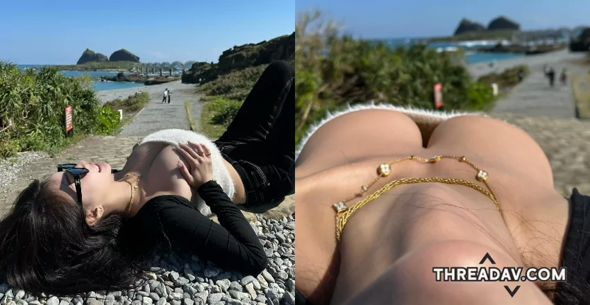 叫你模仿不是要你超越！重機女神躺地高聳雙峰讓三仙台變四座山 - 網路美女