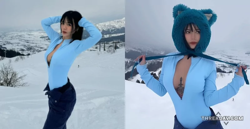 日本雪地驚見火辣正妹「茜茜」！你絕對不能錯過這個性感奶霜秀！