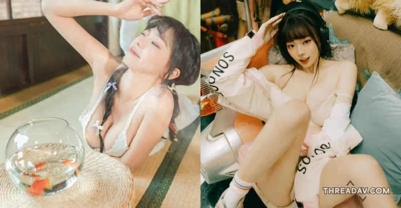 日系少女「苡昕Yuri」清新逗魚，鮮嫩雪乳翻滾榻榻米！線上美女曝光