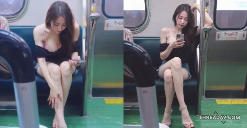 「通勤必看！遇見天菜正妹「sgyunyan」，「玉腿倒雪乳」超吸睛！」 - 網路美女