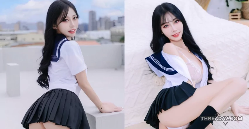 清純學生妹《玟妡 WenHsin》制服半脫，性感誘人引發網友瘋狂點擊！