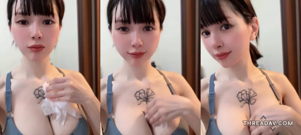 混血洋娃娃運動後濕濕的乳溝讓人無法自拔