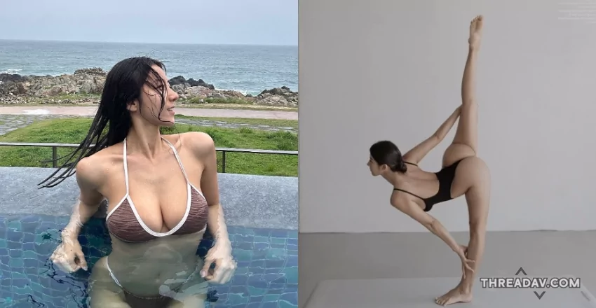 韓國瑜珈老師高衩運動服展現絕美翹臀，網友驚呼大膽想法！