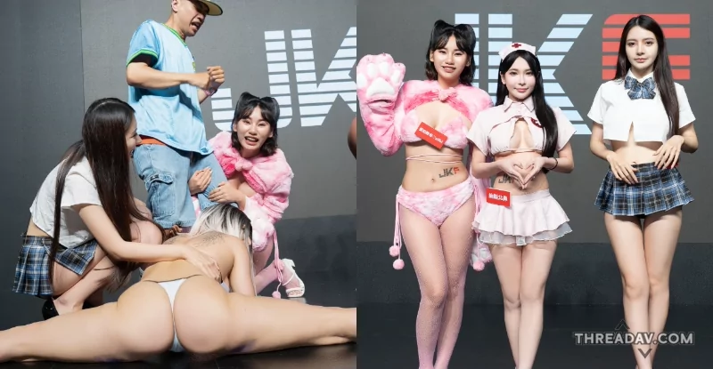 「JKF女郎對決歐美尤物！驚艷「劈腿乳搖」大放異彩，粉絲瘋狂嗨翻全場 - 網路美女大亂鬥」