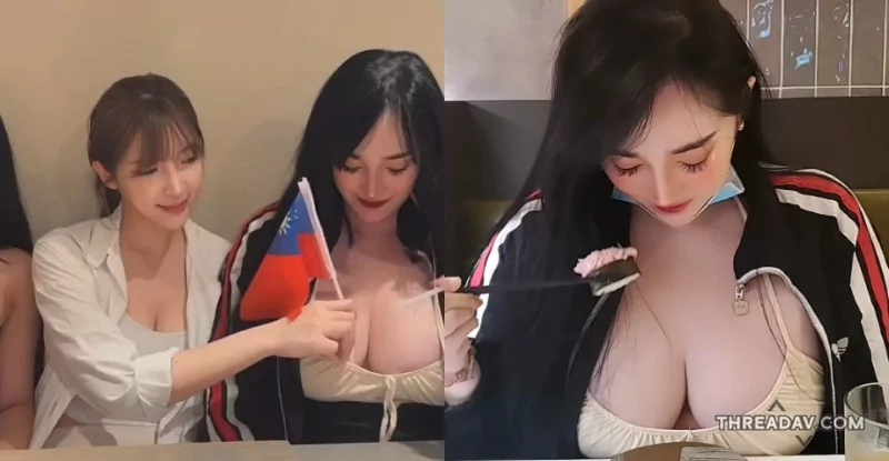 爆乳護理師「黃靜」直播看奧運，國旗深插搭配兩好球！網路美女必看