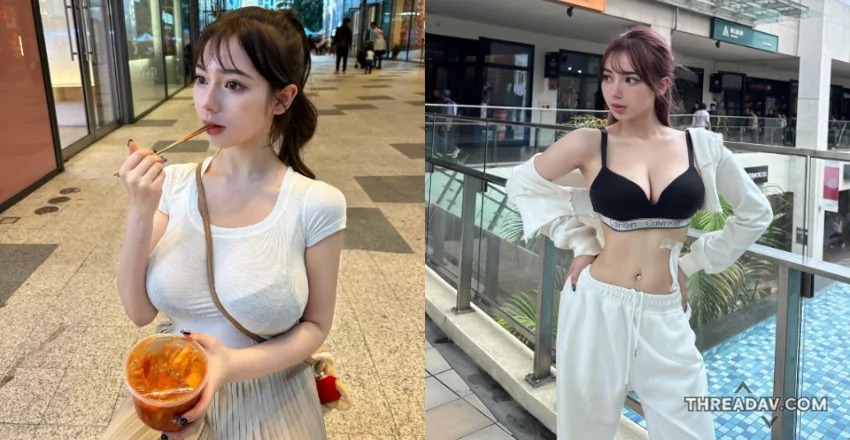 校花級台德混血美女大生路邊吃泡菜，透視裝大膽展現曼妙身材 - 網路美女話題
