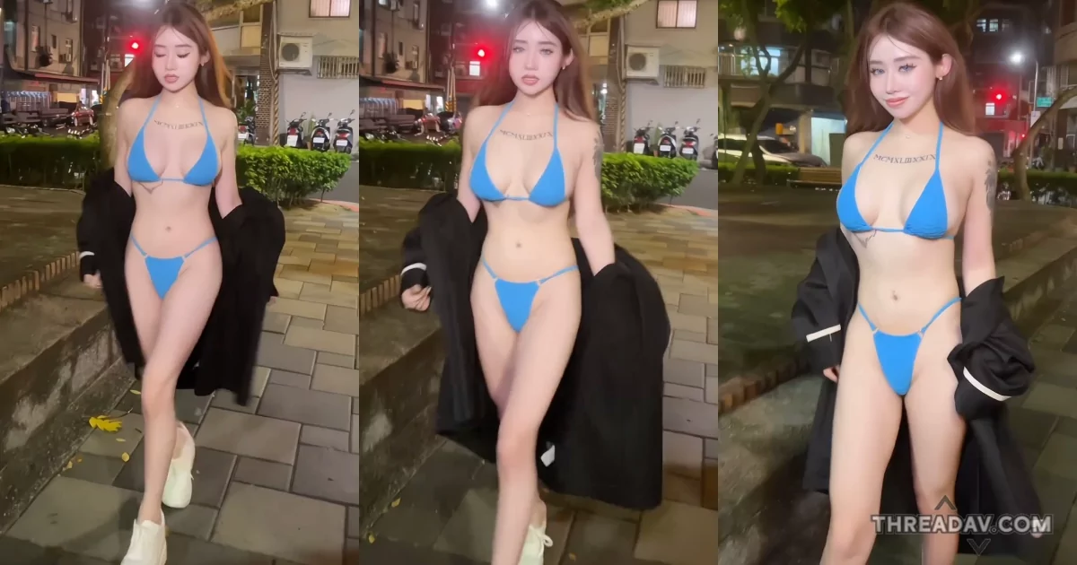 深夜公園巨乳誘惑！小野馬性感走跳，辣美體全露！ - 網路美女
