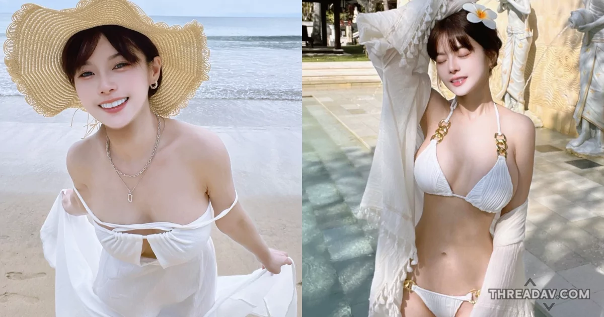 甜美女神小花姐峇里島渡假超辣！比基尼無法遮掩雪白豪乳大曝光