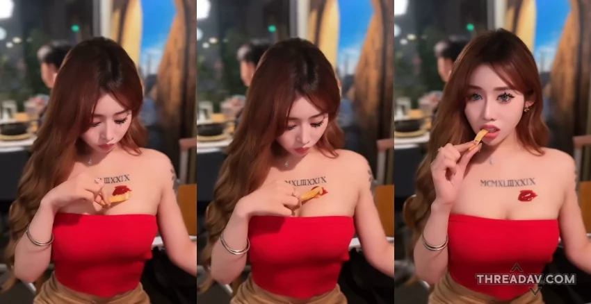 巨乳小隻馬《Bebe韶瑄》示範薯條沾番茄醬技巧，吸引你的味蕾！