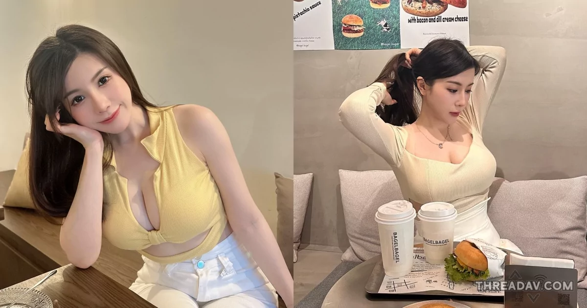 超兇「吉寶」吃漢堡包！甜美正妹爆乳造型引爆網路，看一眼就餓！