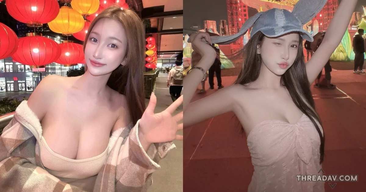 正妹「娜娜米」逛燈會亮相！自帶白嫩巨乳燈籠，路人眼福全記錄！