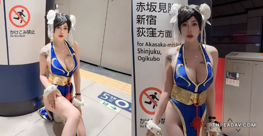 「爆乳春麗」登陸澀谷！網拍老闆娘以性感造型迷倒眾生