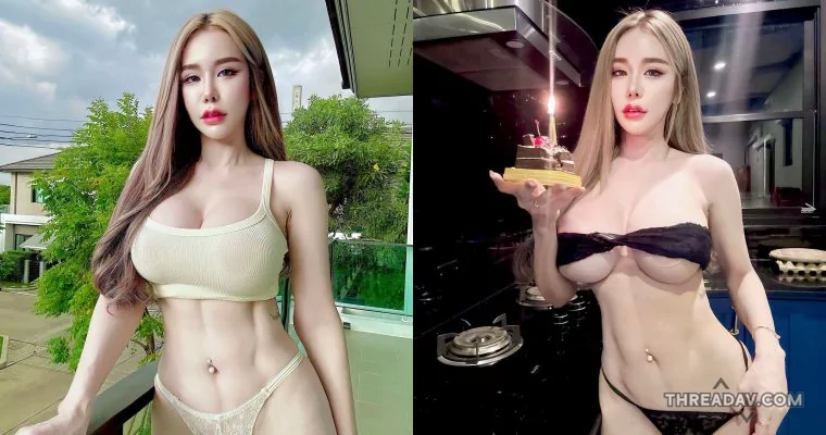 白皙正妹「有巨乳、有腹肌」竟只用一條布遮點，驚人身材曝光！