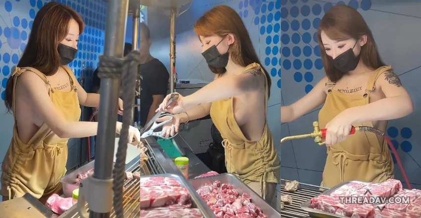 「正妹老闆娘」露側乳噴火！網友竟點「奶子牛」辣到爆