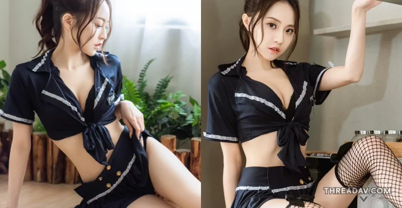 火辣女警「佳佳兒Mimi」神秘下班表現，「爆乳黑絲襪」引爆熱潮！ - 網路美女