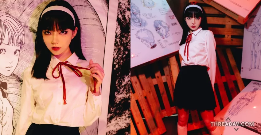 迷人女神「啾啾Chu」驚艷演繹最美富江，邪惡眼神俘虜眾心 - 網路美女