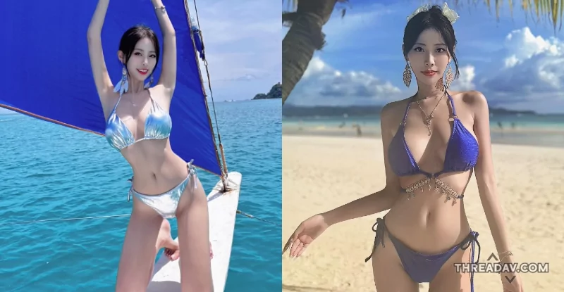 性感女神玟妡長灘島比基尼大秀，展現完美「美乳細腰」風采！