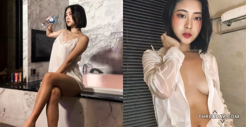 網路美女茜如Christine濕身猛抖，睡衣失守大尺又刺激！