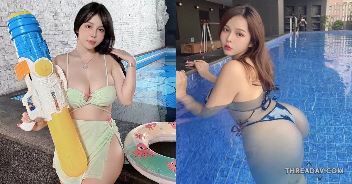性感香菱秀蜜桃身材！比基尼搭配大水槍引爆夏日熱潮