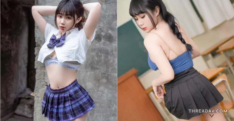 【JK制服大解放】巨乳學妹小九九綁髮驚喜落下，兇猛震撼盡現！探索網路美女的魅力