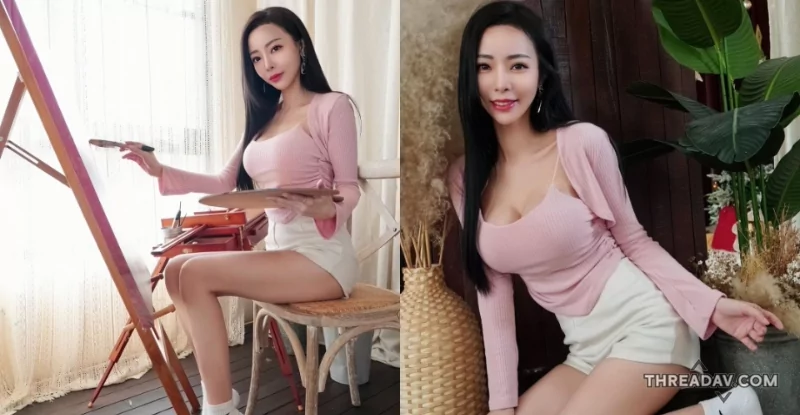 氣質小畫家「梓梓」展現迷人「纖長玉腿」，媚眼秒殺！ - 網路美女