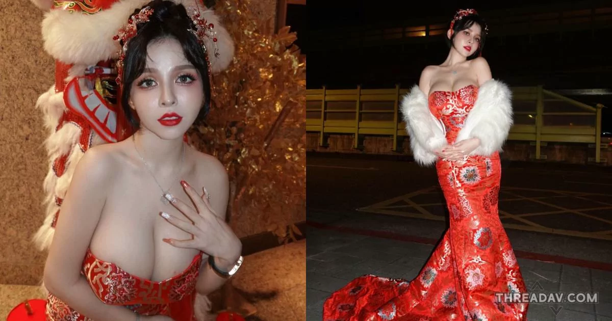 【爆乳辣妹】尾牙會場大放異彩！香菱性感洋裝讓人眼前一亮