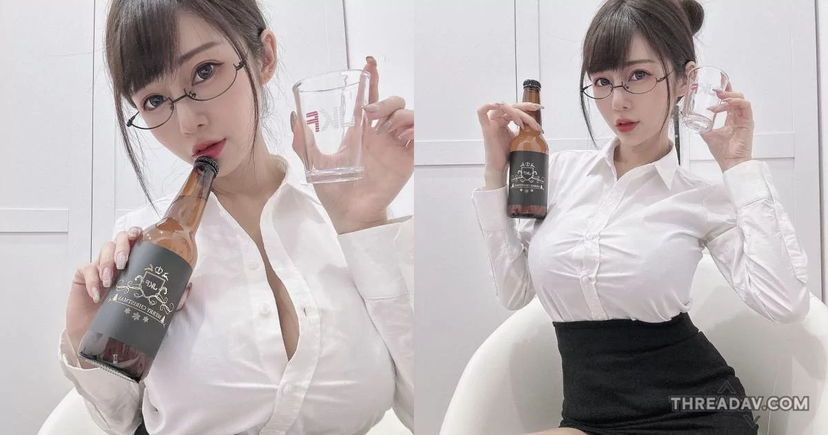 「【爆乳OL】安希巨乳上班族下班喝酒放鬆！爆乳細腰好犯規！」 - 網路美女