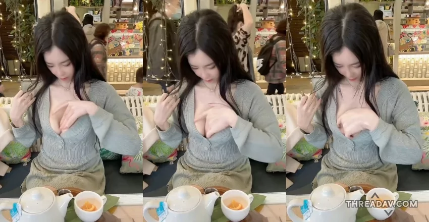 「性感長腿姊姊Rolly吃餅乾，巨乳搖晃吸引百萬眼球！」