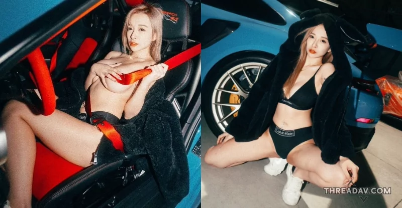 火辣車模「嵐芯語」帶你體驗絕美屁桃，安全帶緊勒大氣囊比GT3還香！
