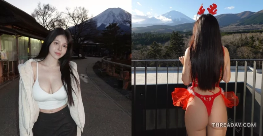 木瓜姊姊「香菱Ｍandi」挑戰富士山深溝，網友驚呼壯觀！