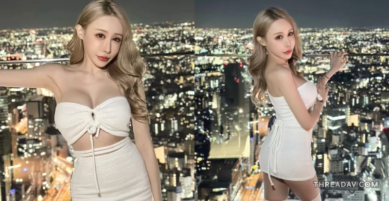 澀谷夜景下的絕美尤物：性感波濤奶量，網路美女驚艷全場！