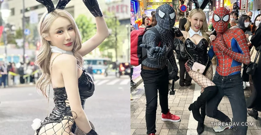 潔兒Yui化身兔女郎在日本街頭爆紅！當地民眾爭相合影
