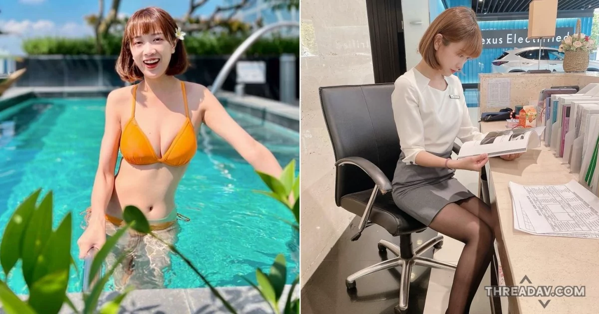 「新莊正妹業務員筱筑」上班黑絲下班比基尼，讓你心動！