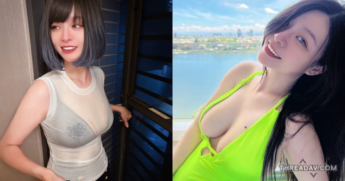 郭鬼鬼Angela性感黑內衣暴雨中濕透，G罩杯豪乳被看光！必看網路美女照片