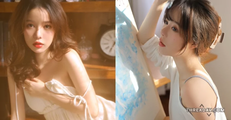 網路美女爆紅！正妹畫家性感香肩微撩，高中美照引網友暴動