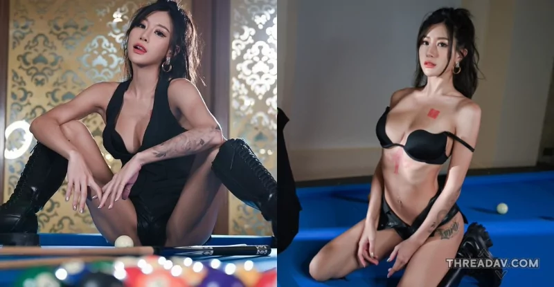火辣女神「雙囍」大膽挑戰！撞球場上的性感進攻 - 網路美女風采