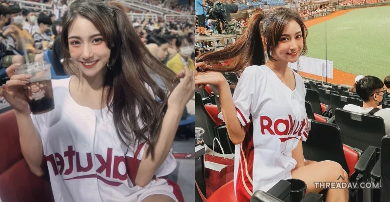 樂天球賽現場爆紅！「絕美吱寶」酒窩甜笑萌翻全場 - 網路美女強勢應援
