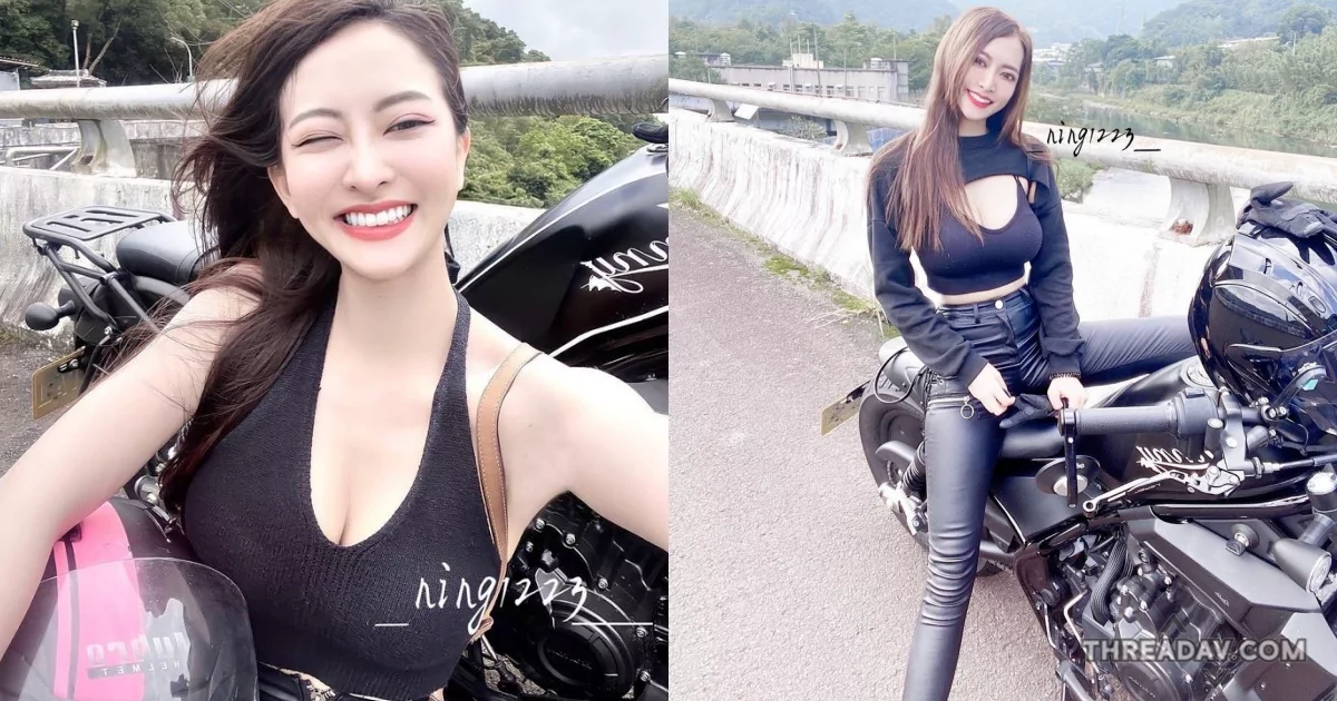 重機女神「jinny啾甯」笑容超甜美！網友讚嘆「火辣長腿」騎乘風情萬種！