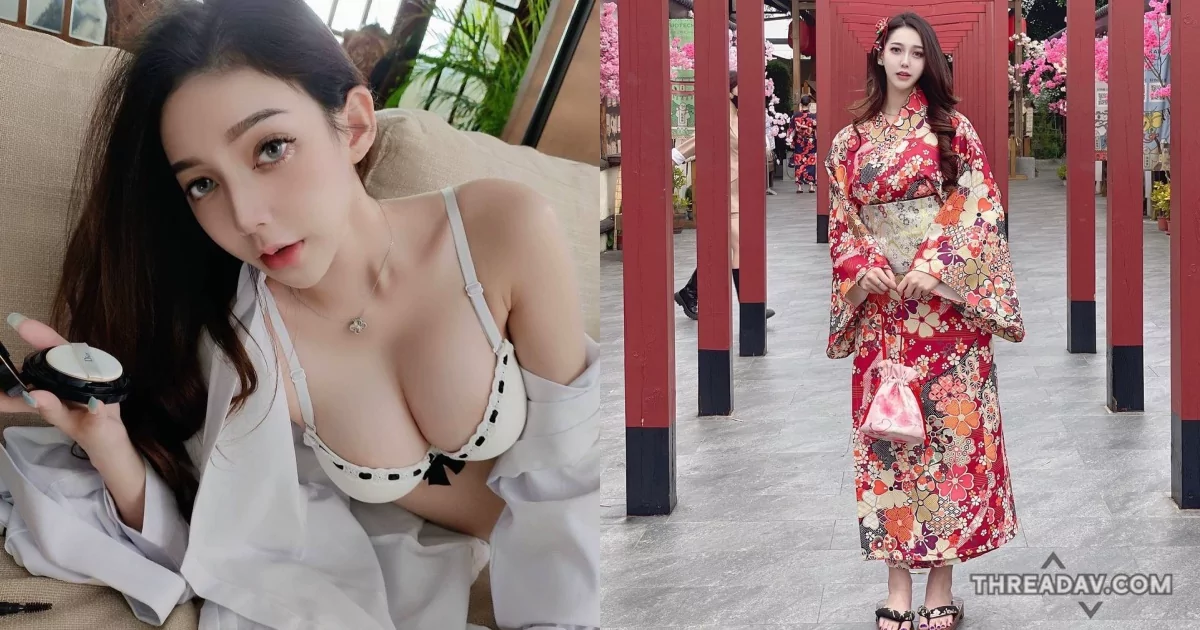 日式老街現身「和服正妹」Miko米可，白皙貌美性感好身材！吸引眾多目光！
